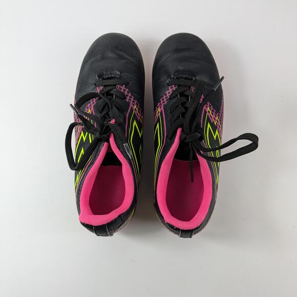 Girls Soccer Cleats Size 3.5 Lotto Forza Elite 3 JR Neon Pink Yellow 80s Bright - Picture 6 of 10